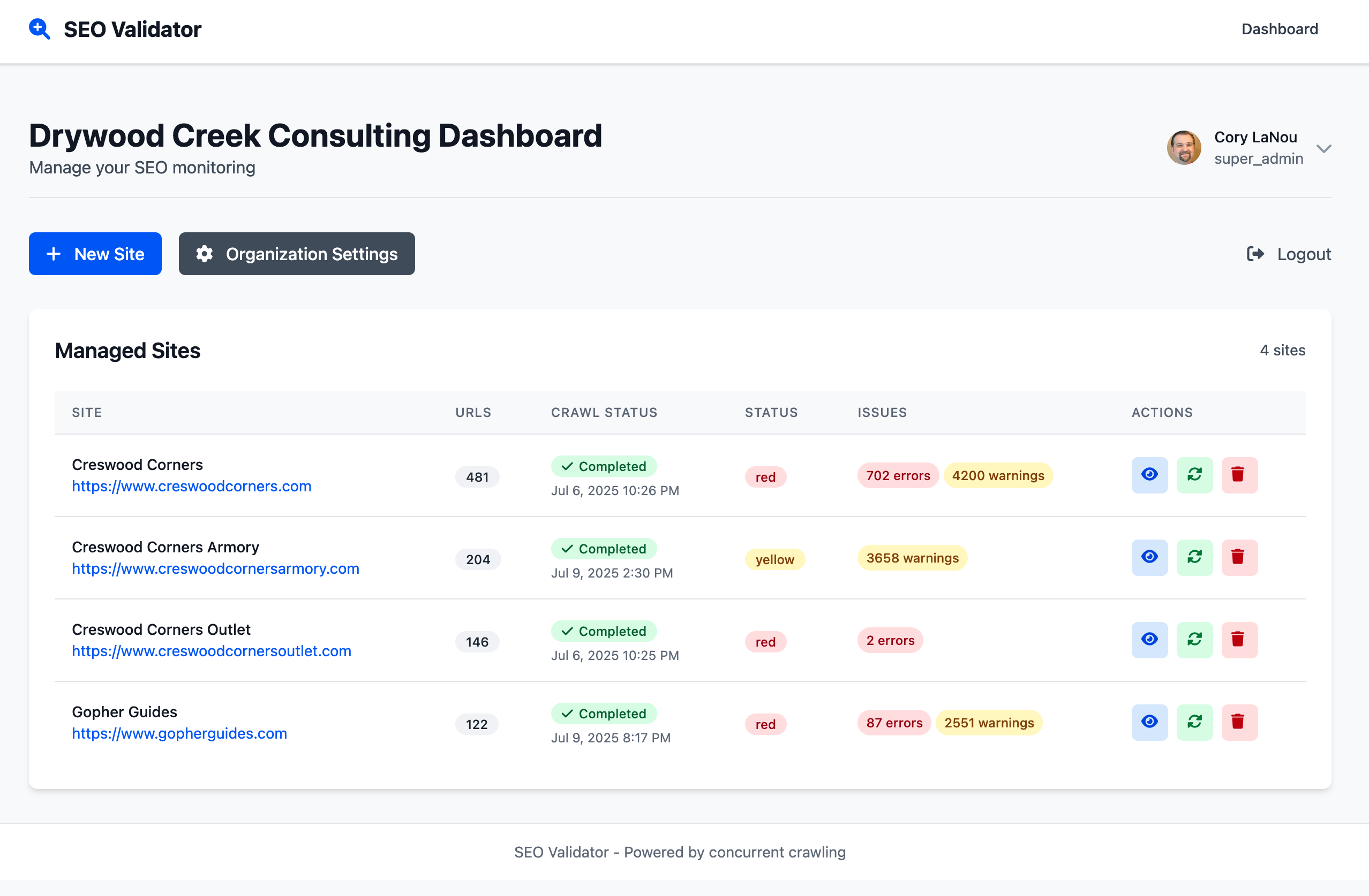 SEO Dashboard
